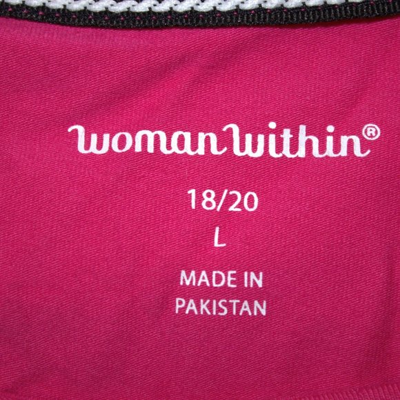 NWOT Plus Woman Within Fuchsia Pink Pleated Tunic Size 18/20 - Picture 8 of 8